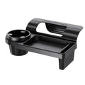 Black plastic multifunctional car side door hanging organizer with built in cup and phone holder