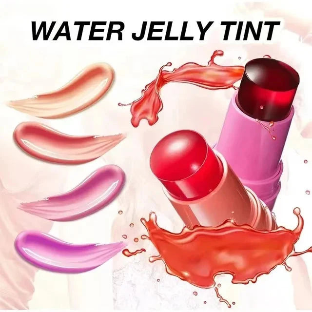 Sheer pink water jelly lip and cheek tint stick with a hydrating watercolor makeup finish — view 4