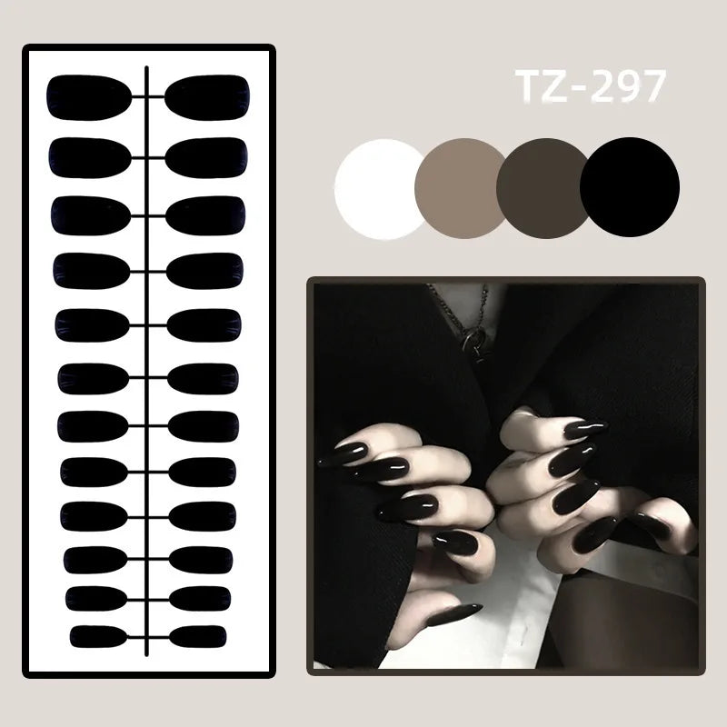 White Small Flower Acrylic Press-On Nails-46