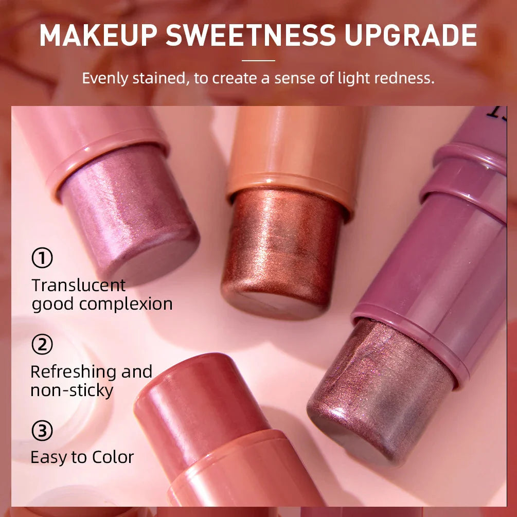 3-in-1 makeup blush stick in a compact twist-up tube for lips, cheeks, and eyes — view 4