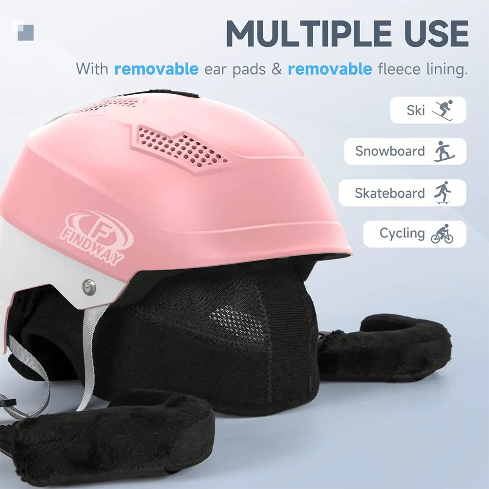 Ski helmet with adjustable vents and goggle compatible design in solid color for winter sports — view 2