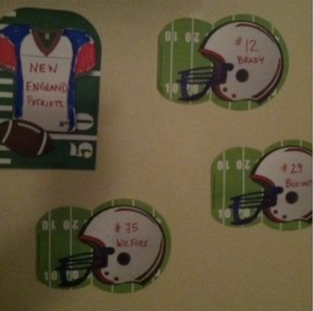 Large football helmet shaped paper notepad with fifty blank pages for crafts and school projects — view 3