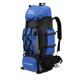 Waterproof trekking backpack in a large 90L capacity, designed for rugged hiking and camping adventures