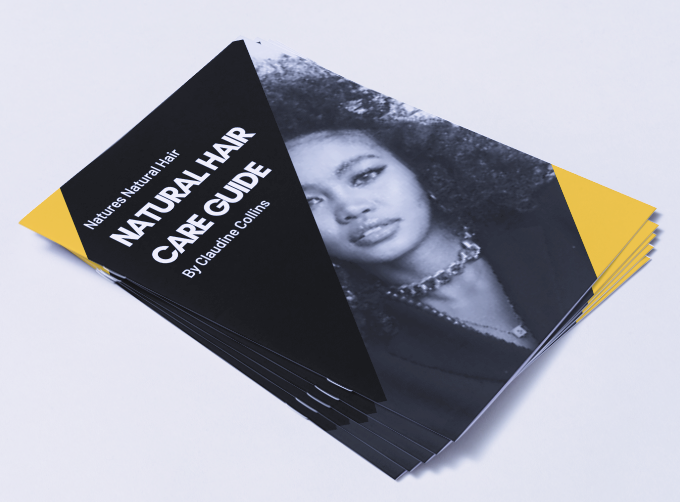 Digital eBook cover for natural hair care and growth guide with DIY treatments and routines — view 5