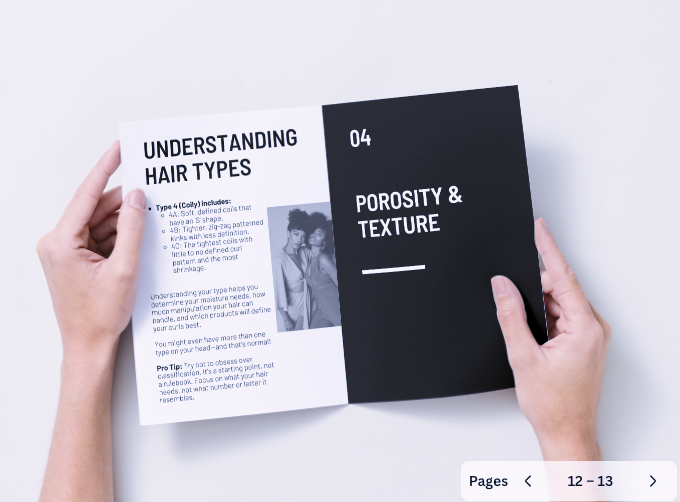 Digital eBook cover for natural hair care and growth guide with DIY treatments and routines — view 4