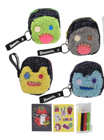 Fuggler mini backpack craft set featuring a quirky toothy monster face and hidden stationery accessories. — view 2