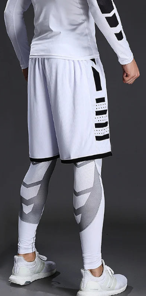 Men's multi-sport compression leggings featuring a breathable stretch fabric and secure elastic waistband for workouts — view 4