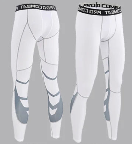 Men's multi-sport compression leggings featuring a breathable stretch fabric and secure elastic waistband for workouts — view 3