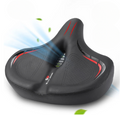 Oversized black artificial leather comfort bike seat with shock absorbing suspension balls