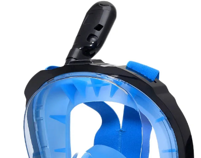 180 degree panoramic snorkeling mask with silicone dry top and built in camera mount — view 5