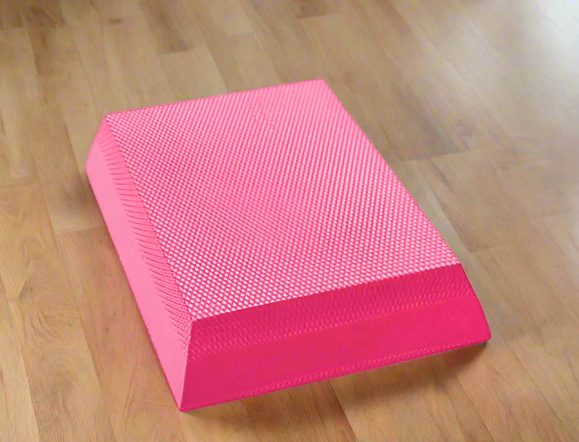 Pink TPE balance pad board stability cushion for yoga Pilates and core strength training workouts — view 3