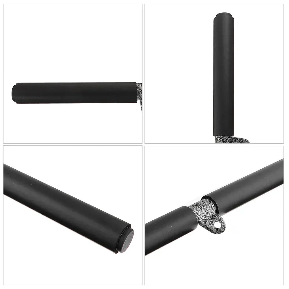Black steel compact biceps pull-up lever for home gym and strength training cable workouts — view 3