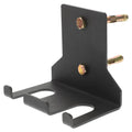 Black steel wall mounted barbell and dumbbell storage rack with mounting screws