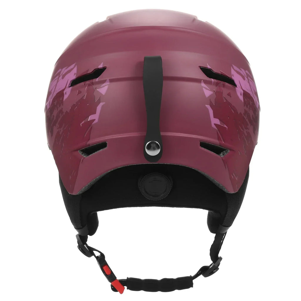 Unisex snowboard helmet featuring detachable plush earmuffs secure goggle strap and air vents for winter sports — view 4