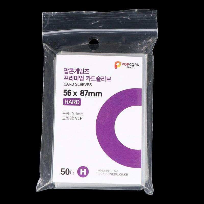 Clear hard photocard sleeves, 50 piece set for K-pop trading card protection and storage.