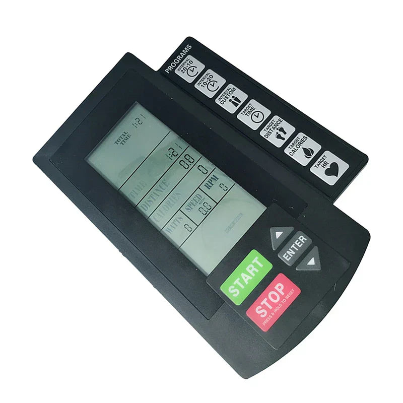 Black NNEOBA Bluetooth rowing machine counter with LCD display and multi-function tracking interface — view 4