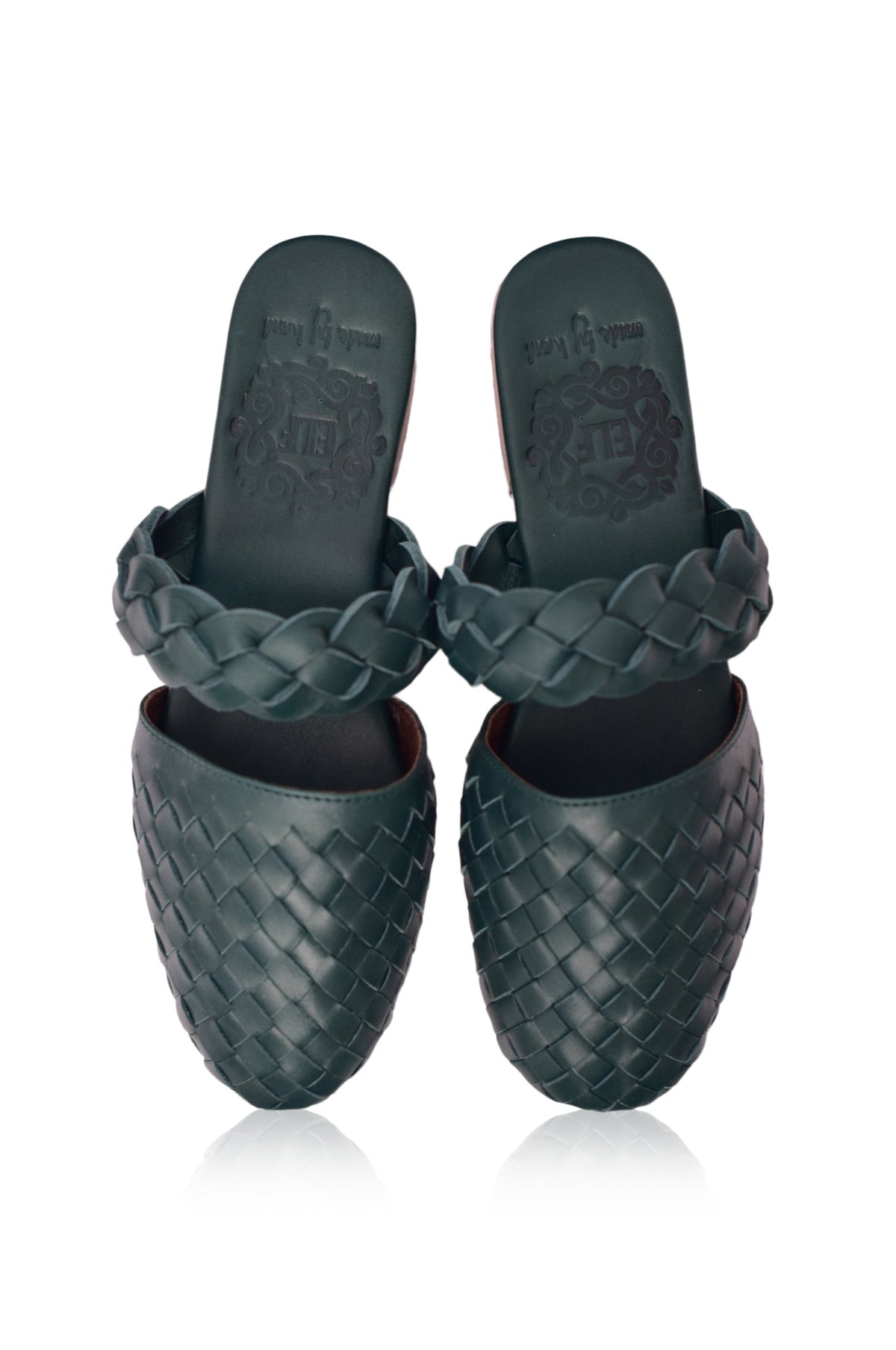 Sea Escape Woven Leather Slide Sandals-2