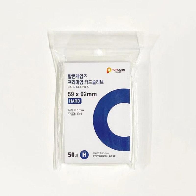 Clear hard photocard sleeves, 50 piece set for K-pop trading card protection and storage. — view 5