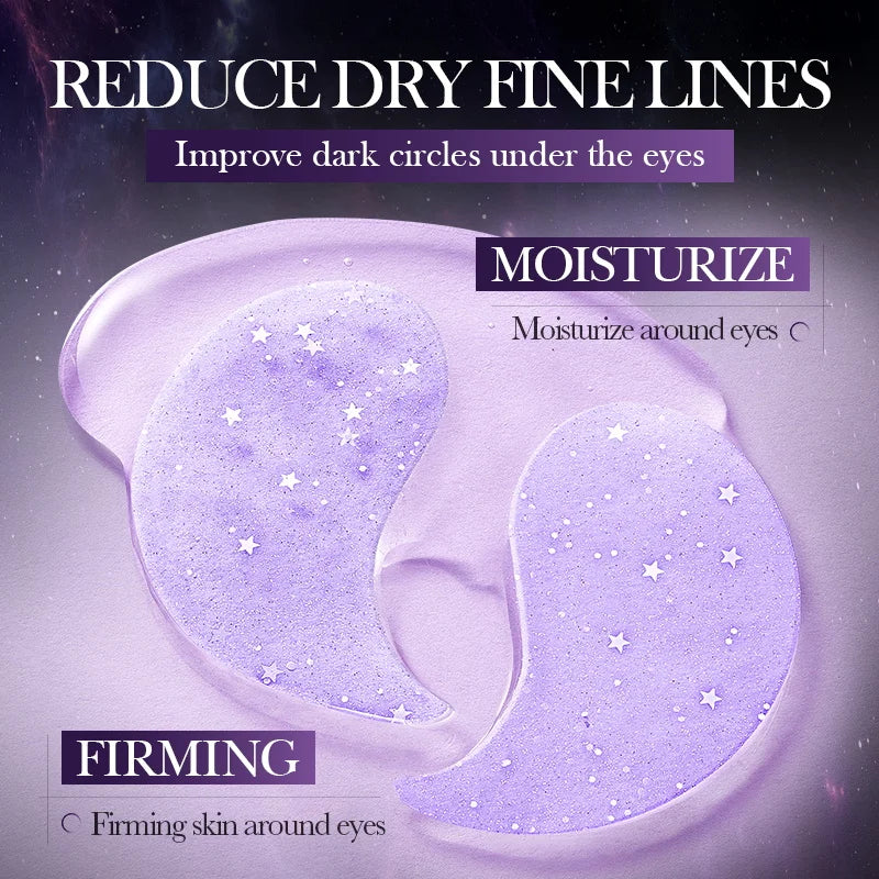 Jar of sixty grape crystal collagen under eye patches for dark circles and wrinkle reduction — view 5