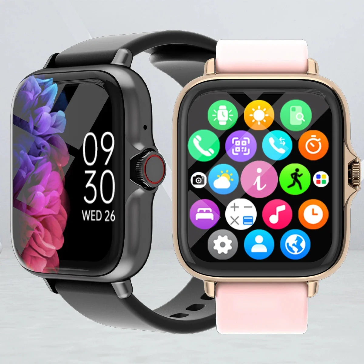 1.83'' Waterproof Smart Watch with Message Answer Call Sleep Monitoring Sports Pedometer Information Alerts For iPhone Android-0