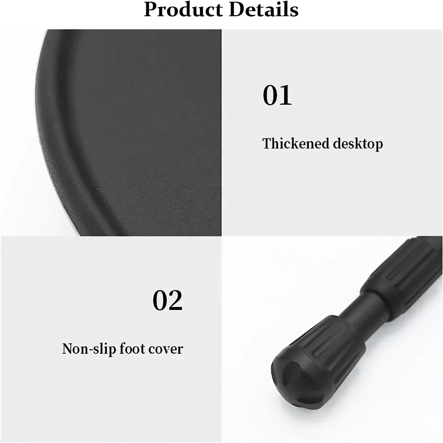 Portable telescopic camping table with round top, adjustable aluminum legs, and outdoor lamp holder. — view 5
