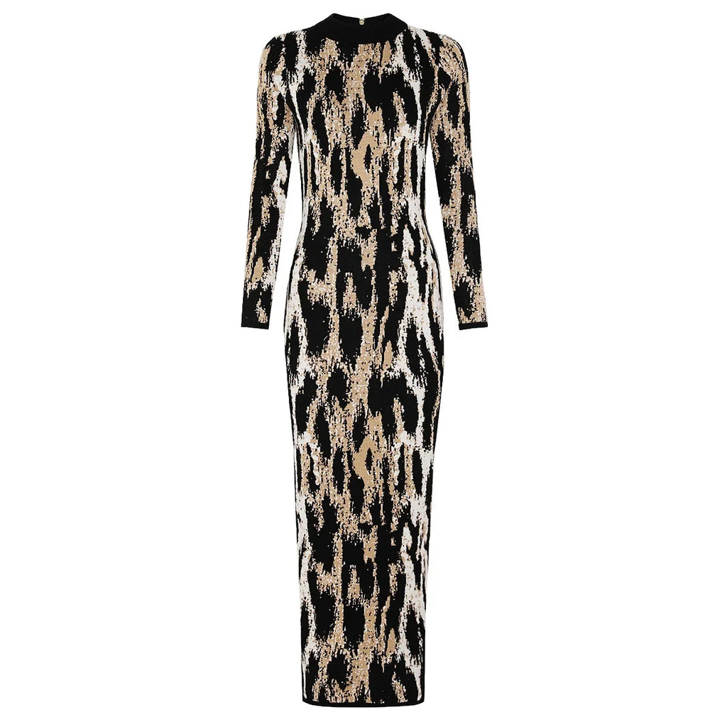 Audacious Leopard Print Sheath Dress-5