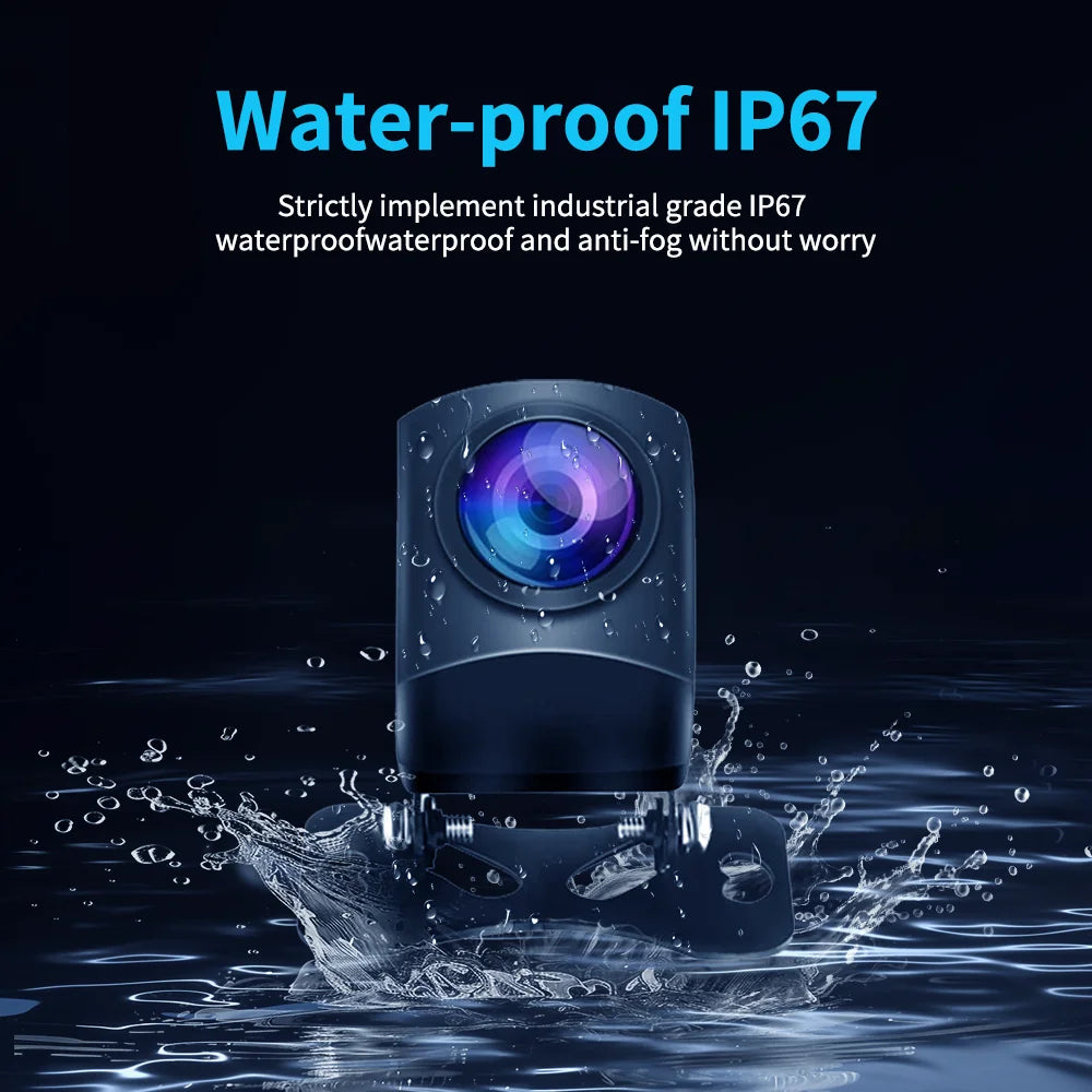 Black universal 1080P HD rearview camera with waterproof casing and wide angle lens for cars — view 5