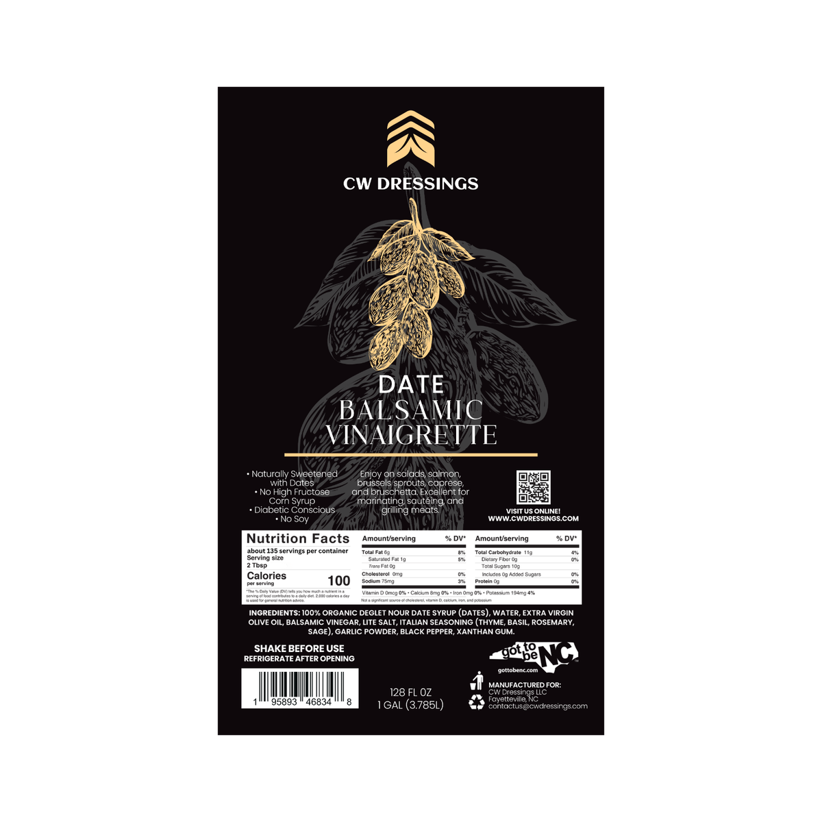 Date Balsamic Vinaigrette – (1 Gallon)-3