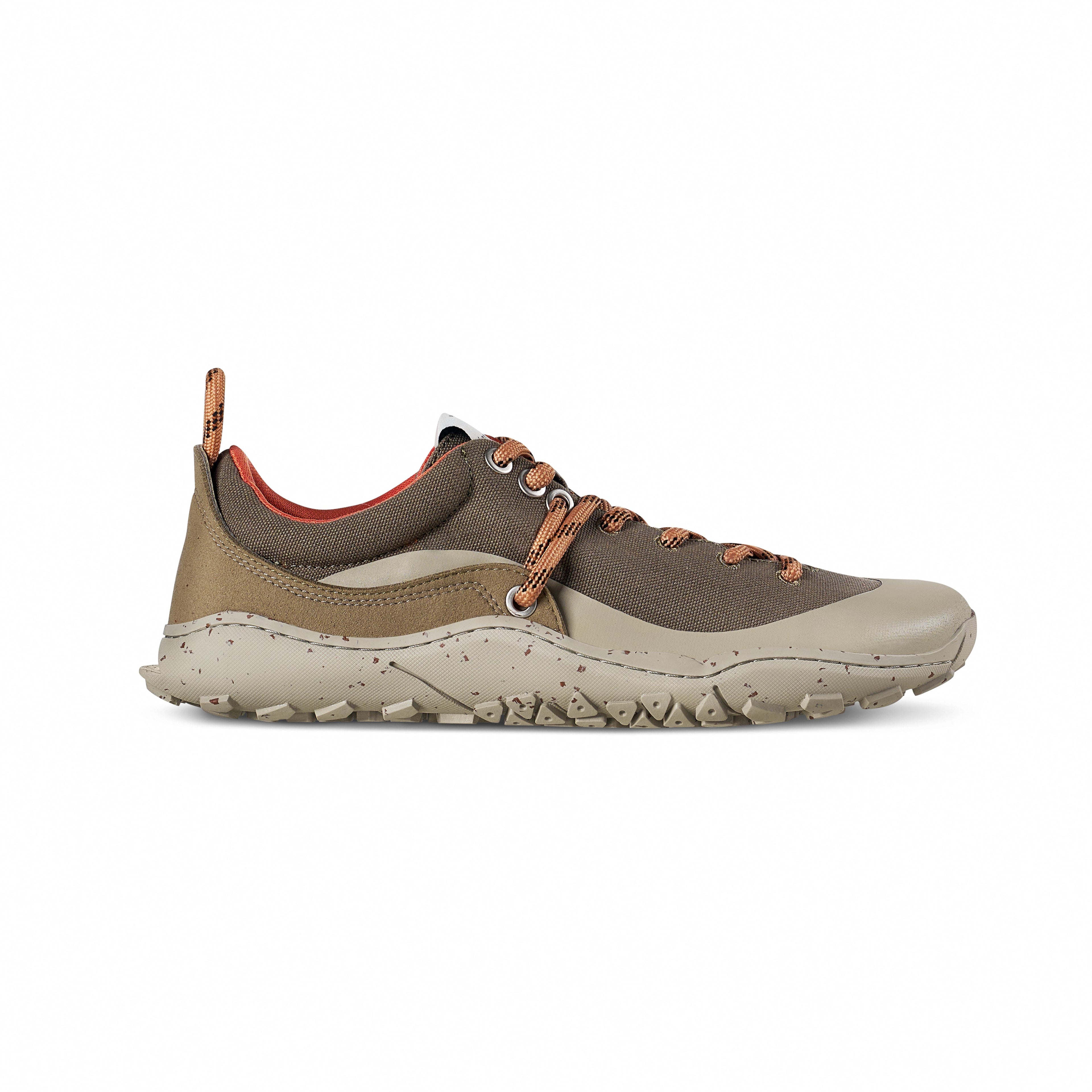 WILD Lite vegan barefoot hiking shoes in natural dye-free canvas with slip-resistant flat sole. — view 5