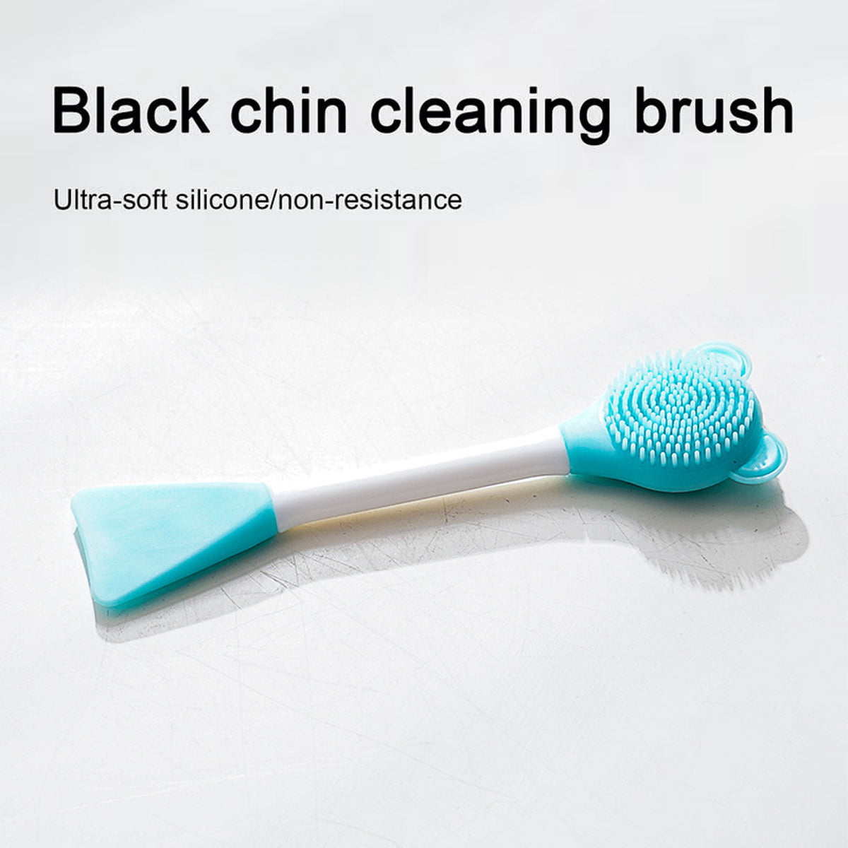 Silicone pet cleaning brush with an ergonomic handle and cute bear-shaped bristle head — view 5