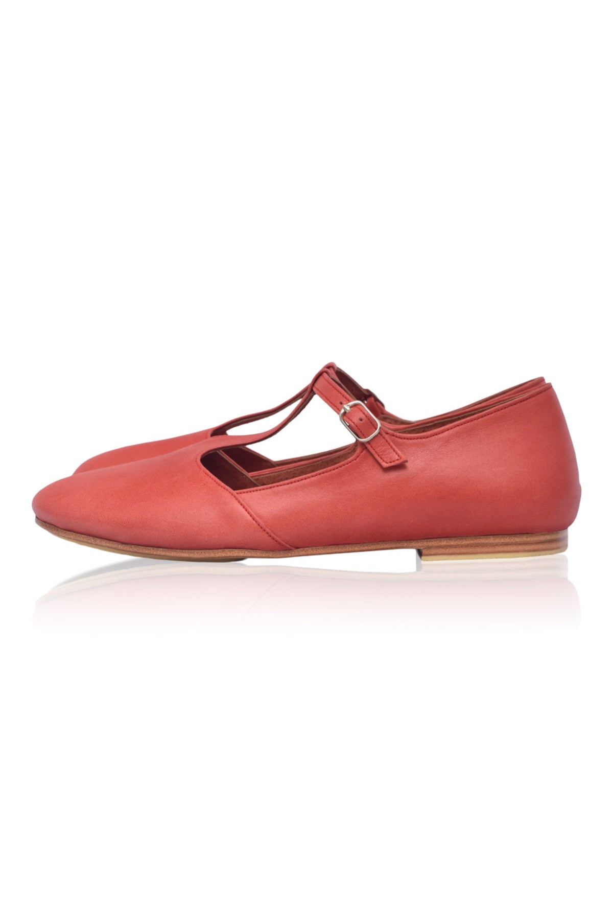 Simplicity Round Toe T-Strap Flats-1