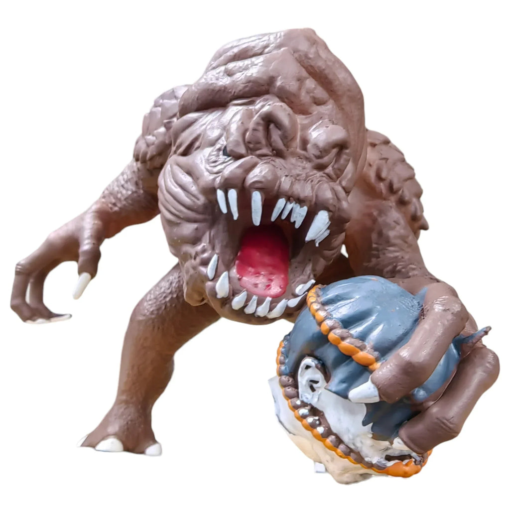 Monster resin Halloween statue, hand-painted brown skeleton zombie figure for indoor and outdoor yard decoration