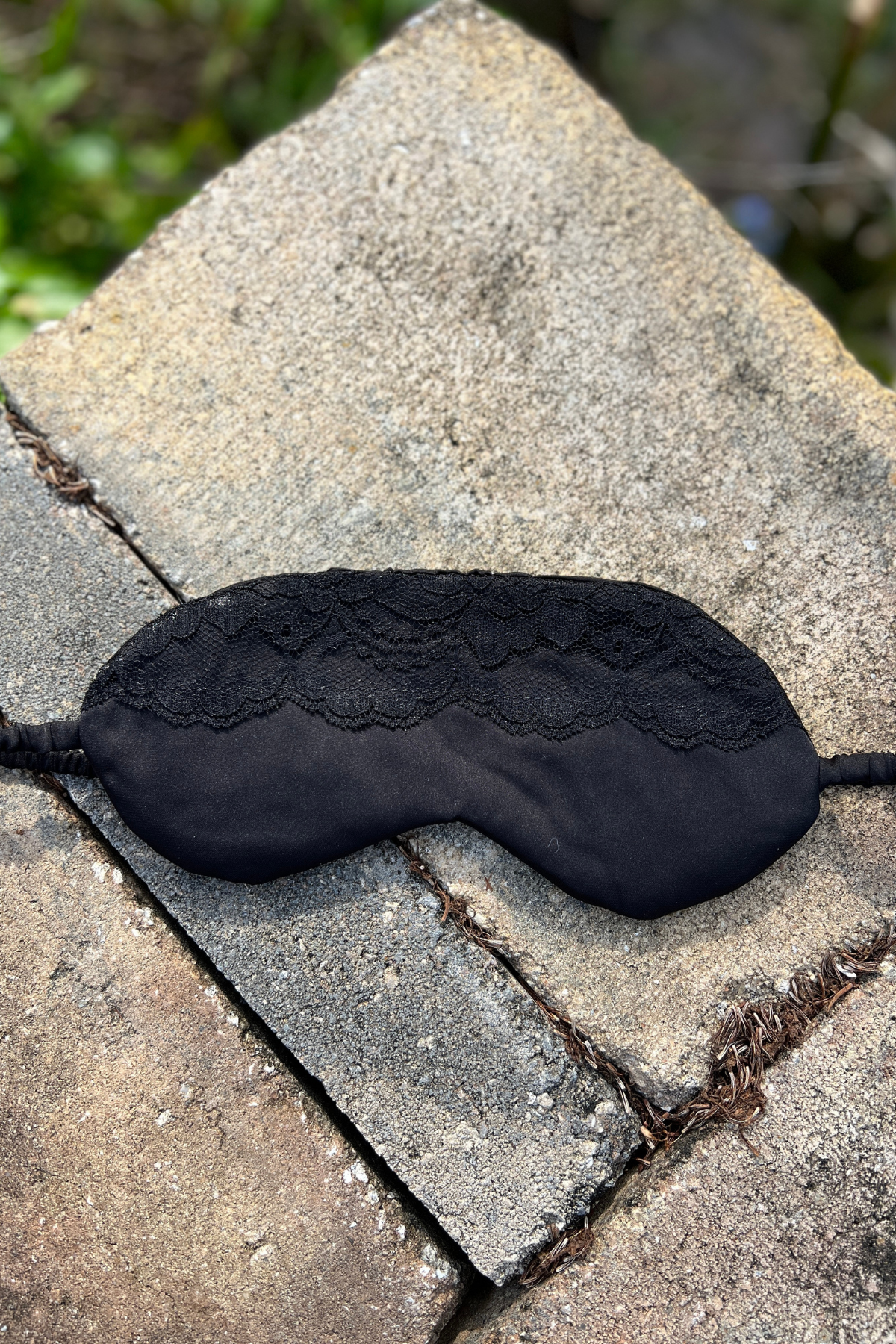 Sleep satin mask with lace-5