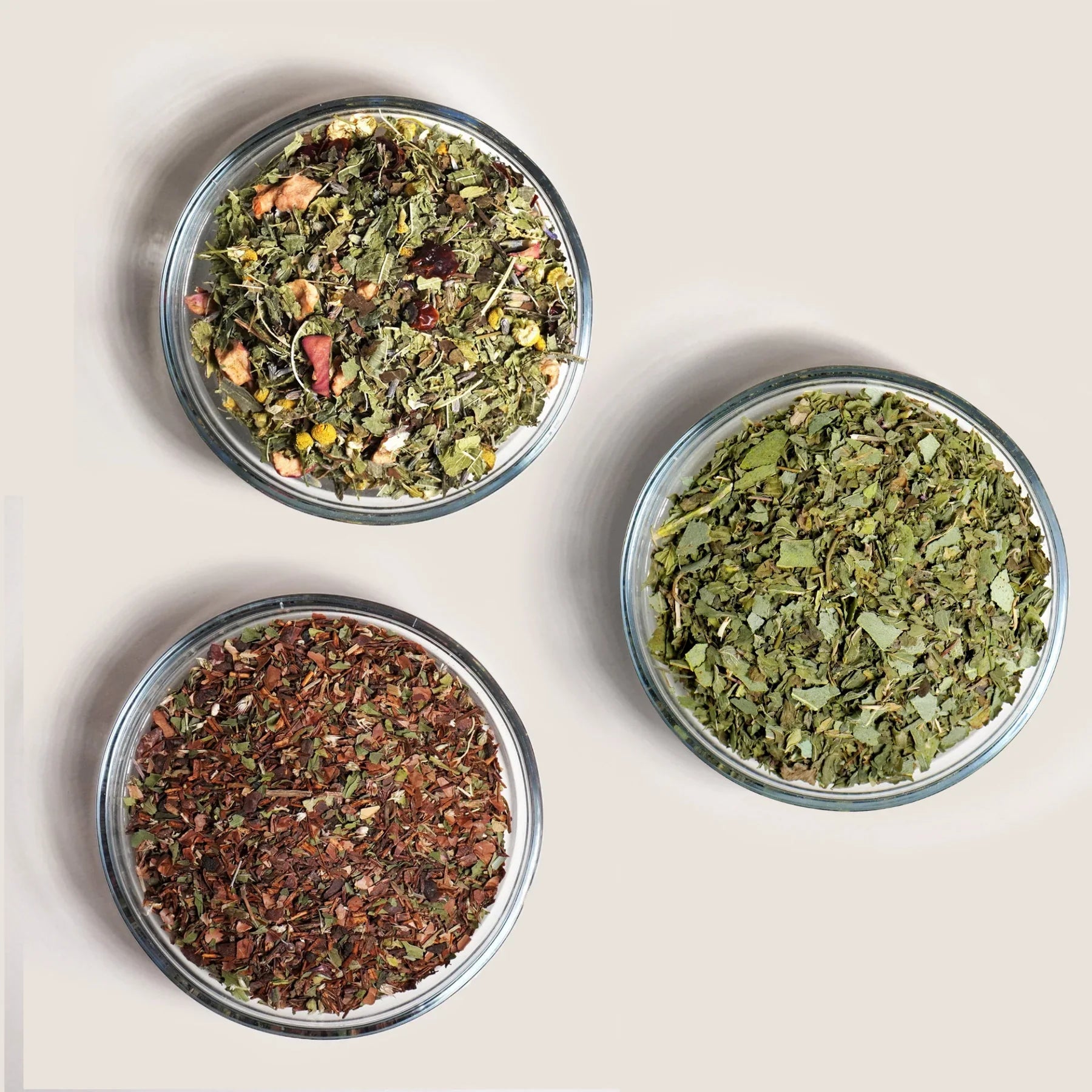 Sleep support tea bundle featuring three boxes of organic calming herbal tea blends. — view 2