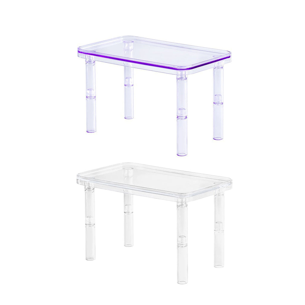 Hamster cage activity platform in purple and transparent PS material with independent support columns — view 2
