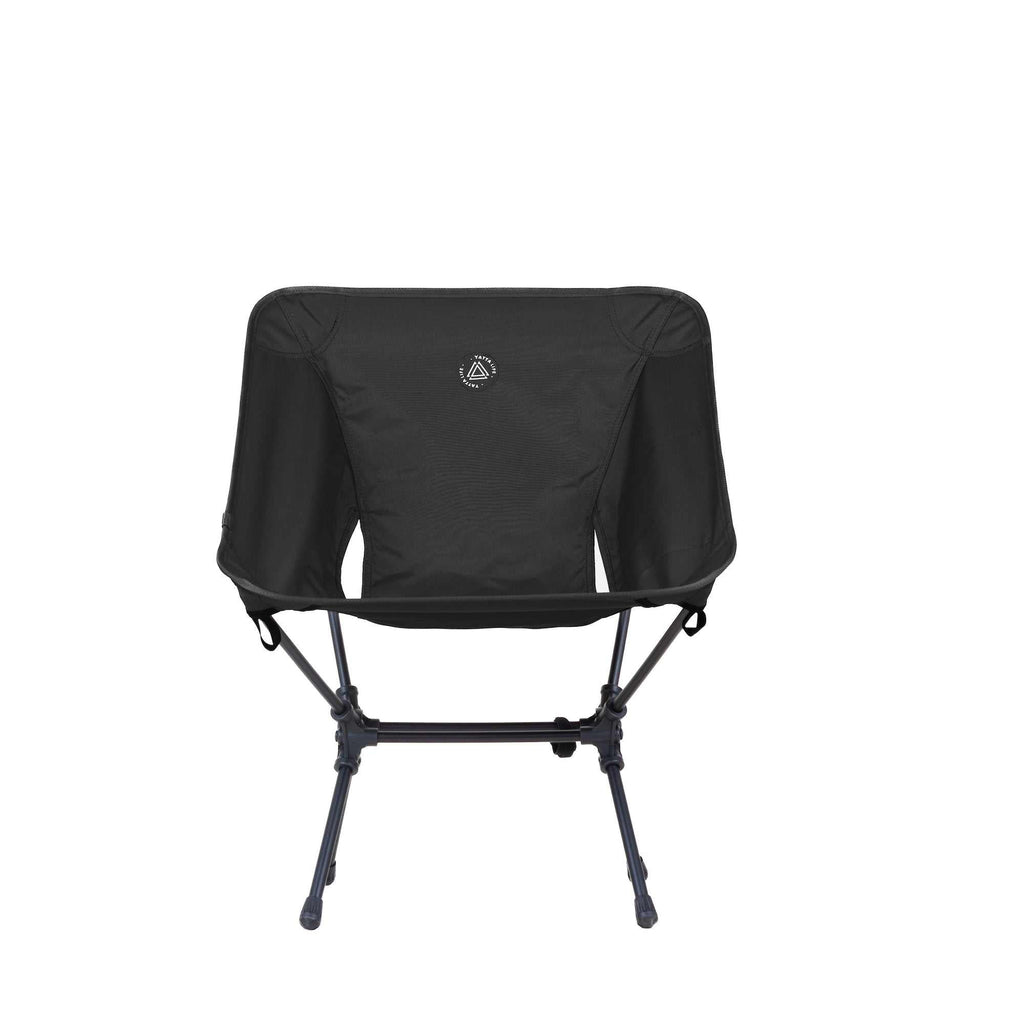 Army green ultralight folding camping chair with aluminum frame and black storage pouch — view 4