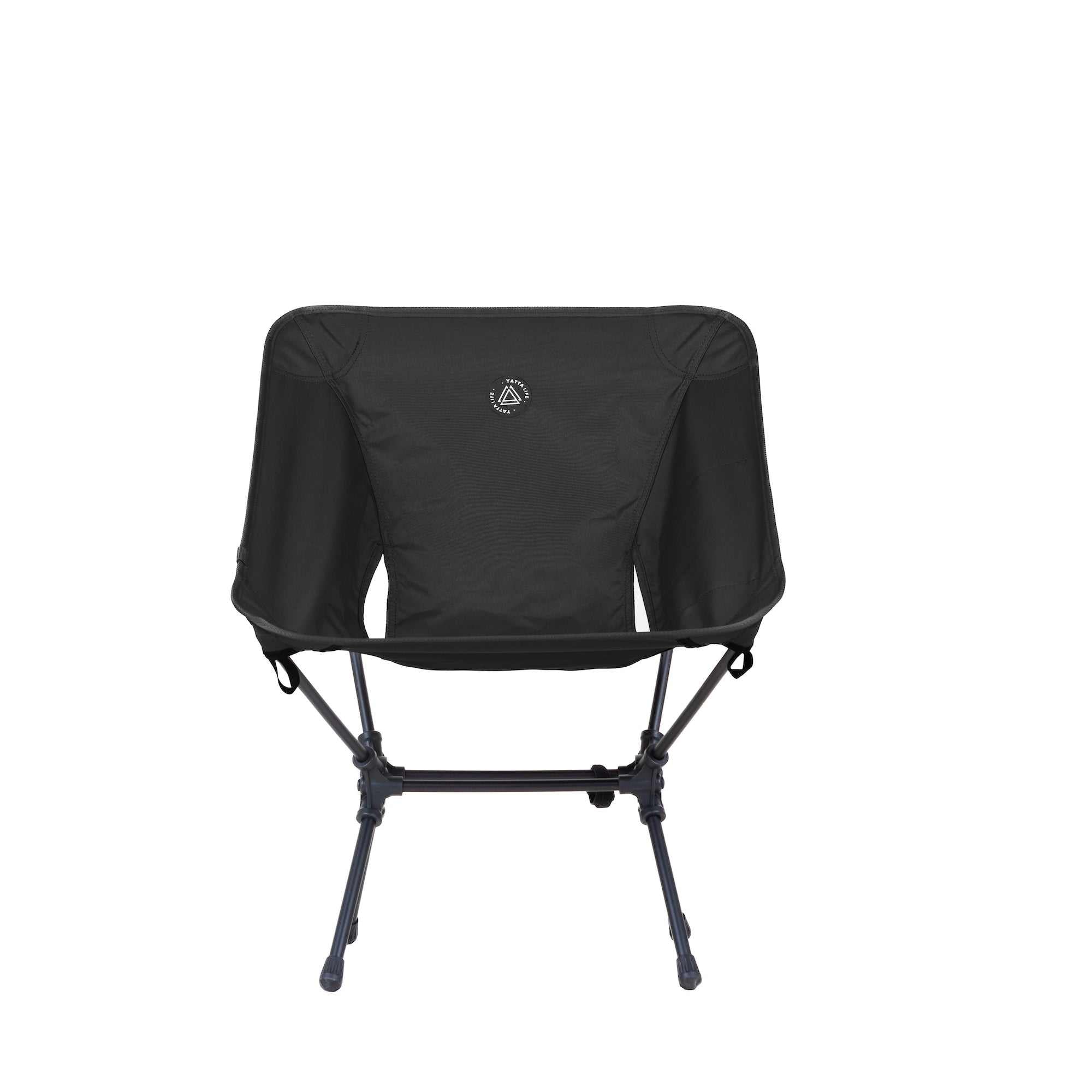 Army green ultralight folding camping chair with aluminum frame and black storage pouch — view 4