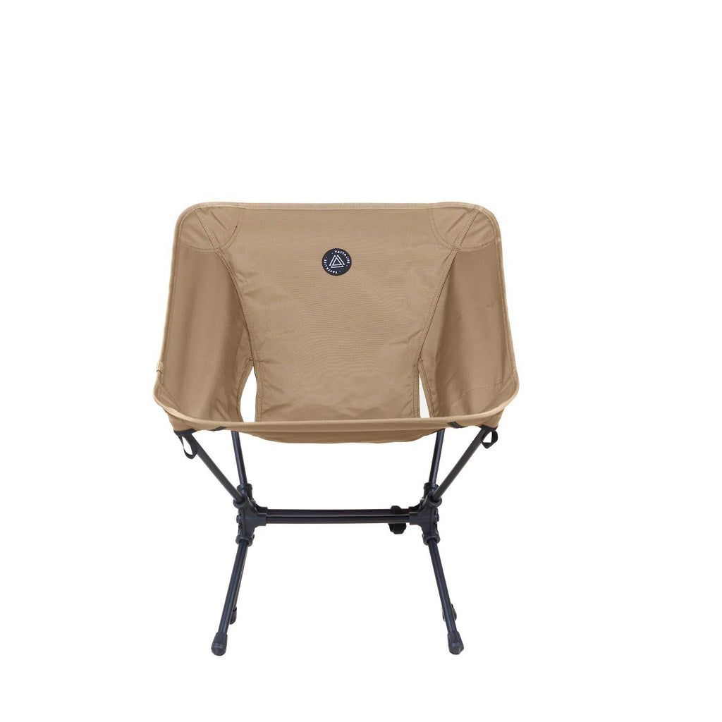 Army green ultralight folding camping chair with aluminum frame and black storage pouch — view 3