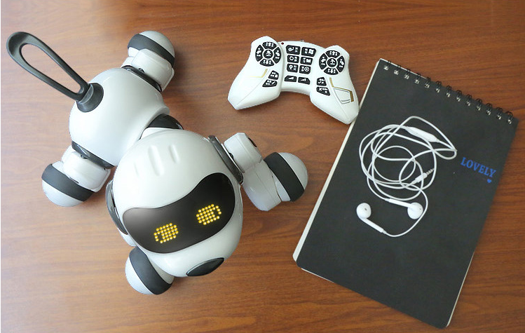 Smart remote controlled robotic puppy toy in durable plastic with included handle remote — view 5