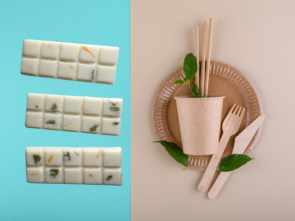 Cozy and comforting artisan soy wax melts bar in warm tones for seasonal home fragrance — view 2