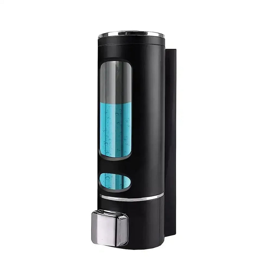 400 ml Wall Mounted Black Silver manual Soap Dispenser
