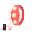 Sound activated LED wristbands in vibrant colors, crafted from silicone for concert and party events