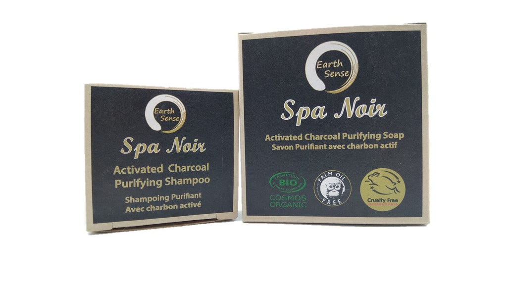 Organic Spa Noir solid shampoo bar infused with black activated charcoal for natural hair care — view 5