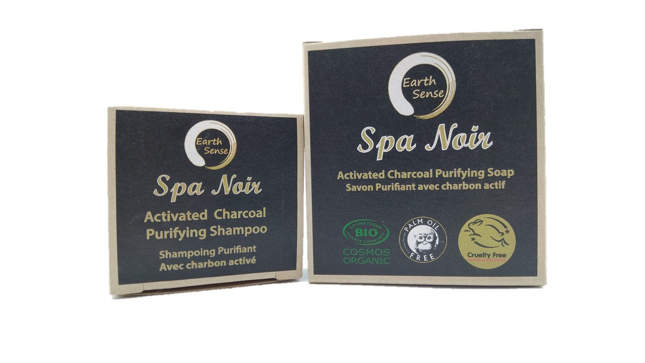 Organic Spa Noir solid shampoo bar infused with black activated charcoal for natural hair care — view 5