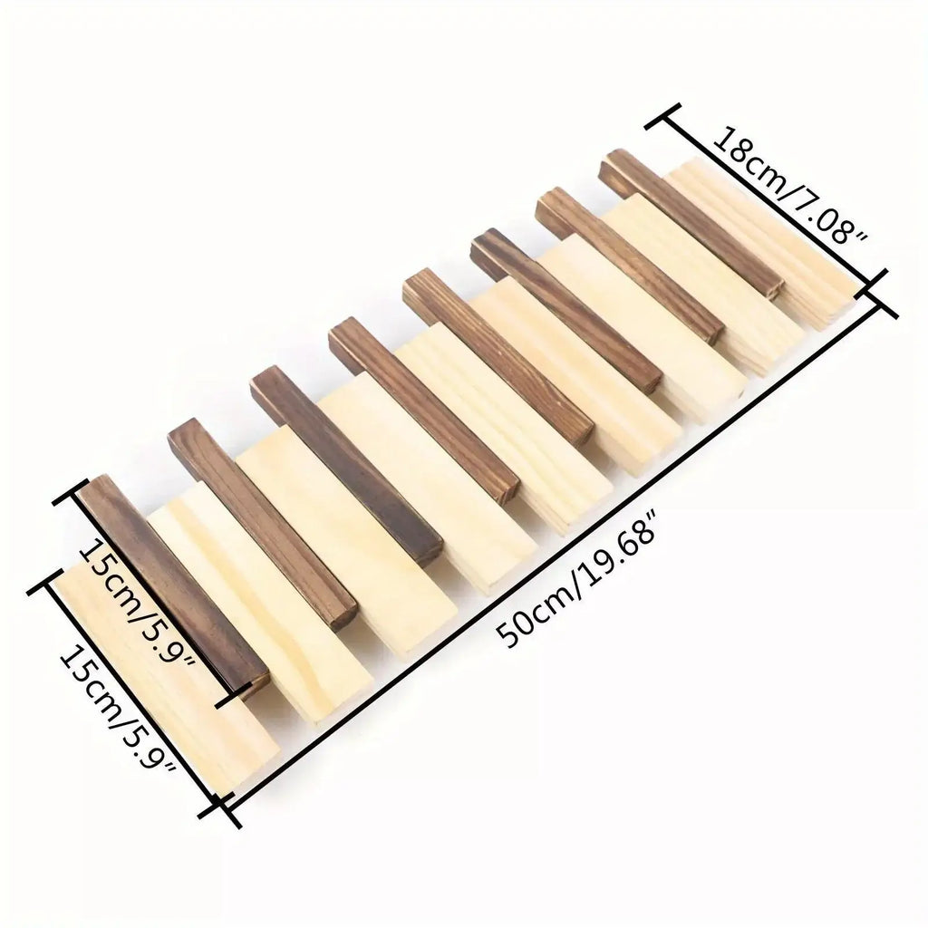 Wooden wall mounted coat rack with retractable flip down hooks for entryway organization and storage — view 4