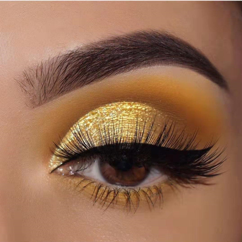 Sparkling honey mineral eye shadow palette featuring shimmering tones in a compact travel-friendly case. — view 3
