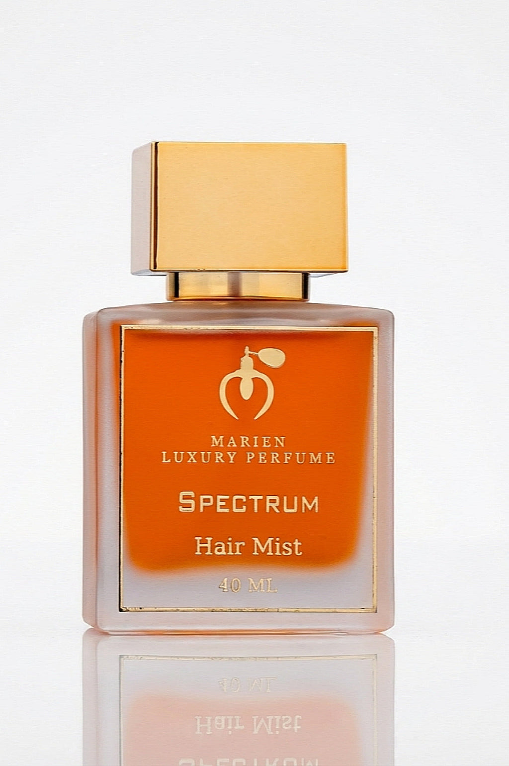 Marien Spectrum luxury hair mist 50ml spray bottle with floral jasmine and warm cedarwood fragrance notes