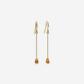 Spessartite Garnet Drop Earrings | 14K Gold-0