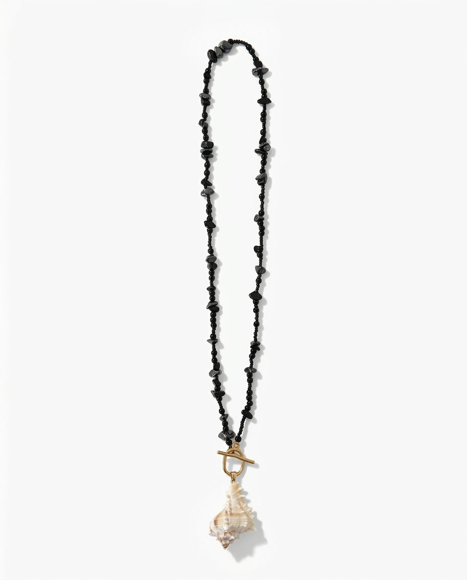 Spade Spiked Conch Necklace Multi-0