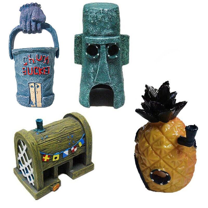 Alien-themed resin pineapple house aquarium ornament decoration for freshwater and saltwater fish tanks — view 2